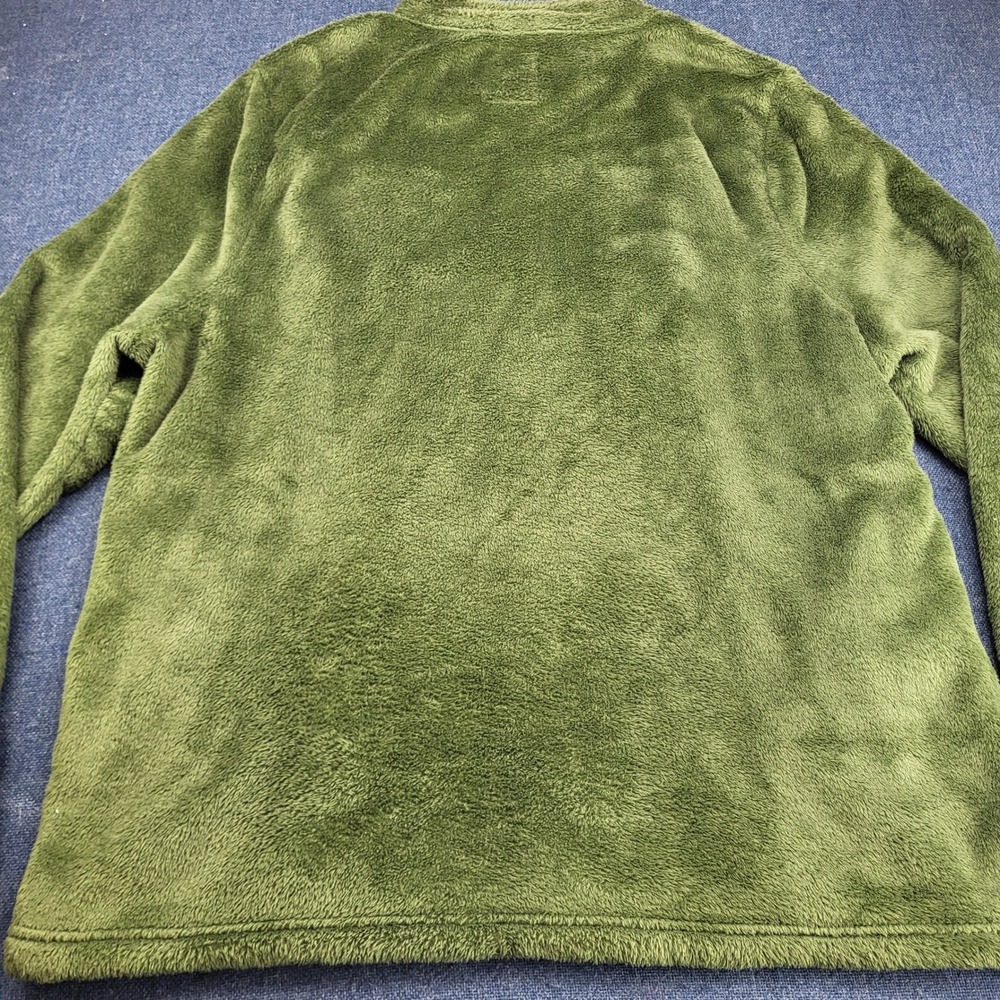 Browning Mens XXL Olive Green High Pile Fleece Quarter Snap Pullover Jacket - Picture 9 of 10